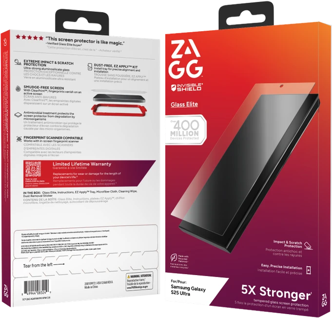 ZAGG Protection Bundle for Samsung S25 Ultra: Case with MagSafe and Screen Protector