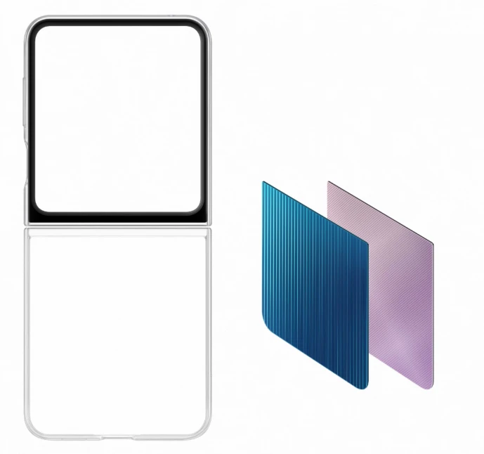 ZF731CTE FlipSuit dėklas, skirtas Samsung Galaxy Flip 5, skaidrus (permatomas)