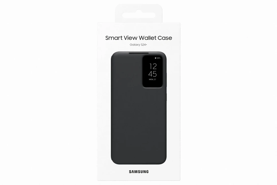 Telefono dėklas Samsung Galaxy S24+ Smart View, juodas