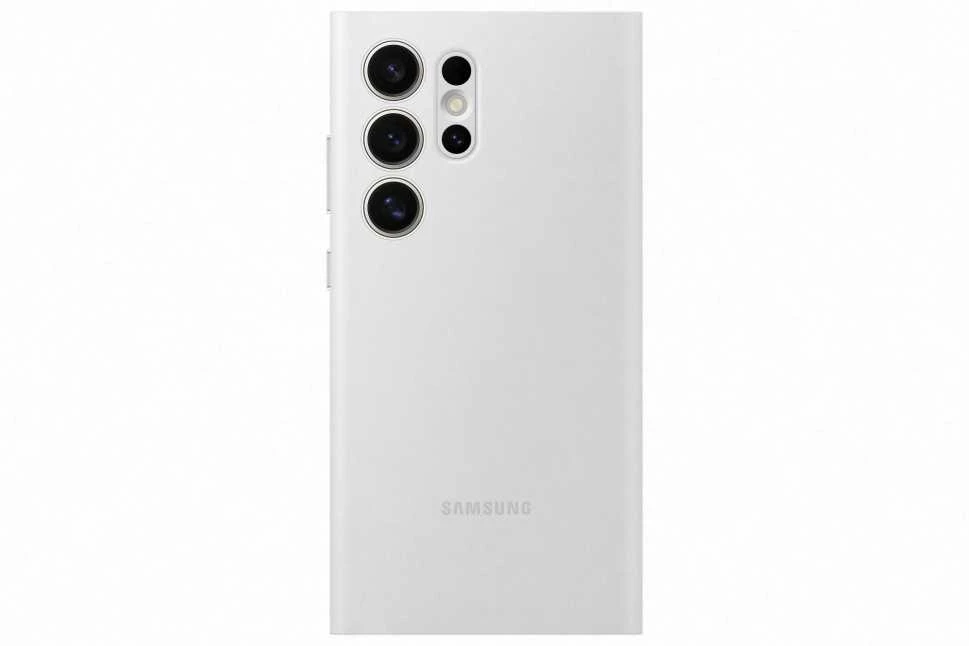 „Samsung Galaxy S24 Ultra Smart View“ piniginės dėklas Baltas