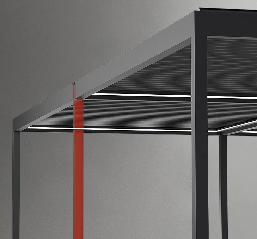 Pergola Bioclimatic: 3000x4000 mm, be LED, laisvai pastatoma pavėsinė aprašymas - Prekės nuotrauka