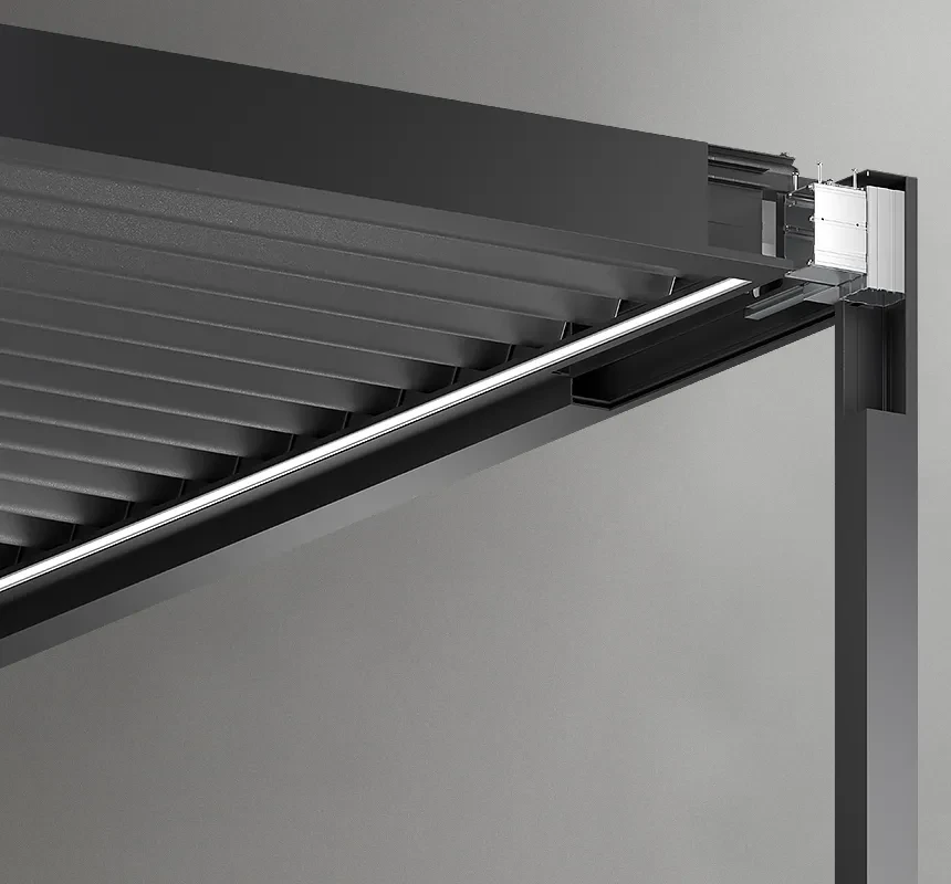 Pergola Bioclimatic: 3000x4000 mm, be LED, laisvai pastatoma pavėsinė aprašymas - Prekės nuotrauka