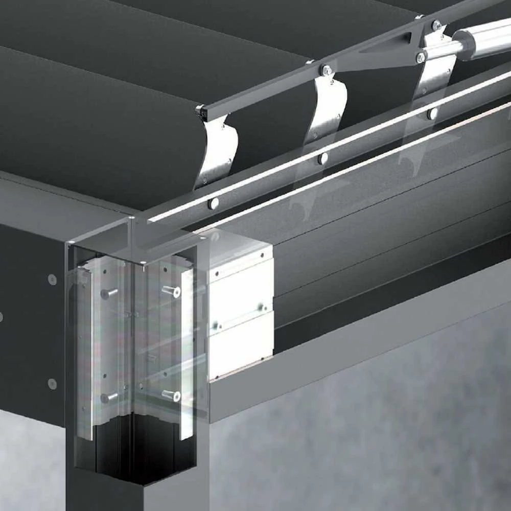 Pergola Bioclimatic: 4000x6000 mm, su LED, laisvai pastatoma