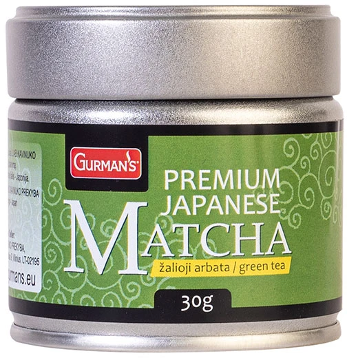 GURMAN'S Premium Japoniška Matcha 30g metalinėje dėžutėje