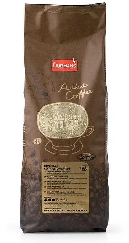 GURMAN'S KENYA AA TOP MARUMI, kavos pupelės, 1kg