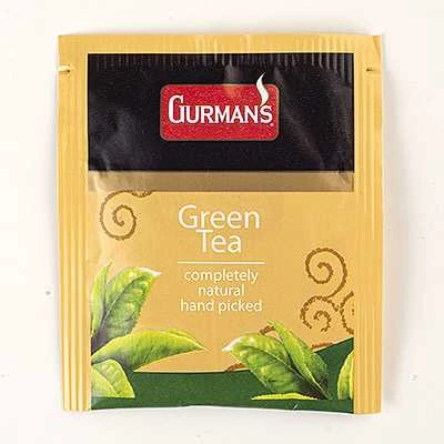 GURMAN'S Natūrali žalioji arbata vokeliuose, 100 vnt po 1.5g