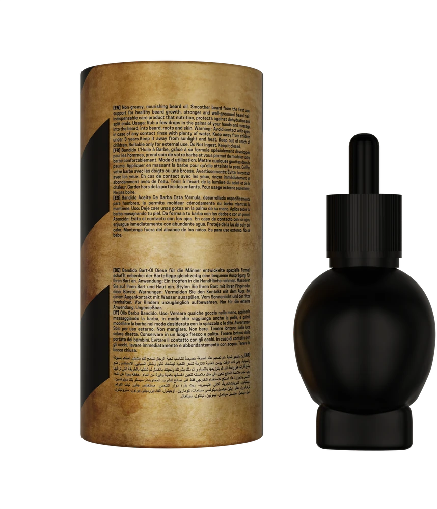 Bandido Cosmetics Bandido Juodas Beard Oil Barzdos aliejus, 40ml