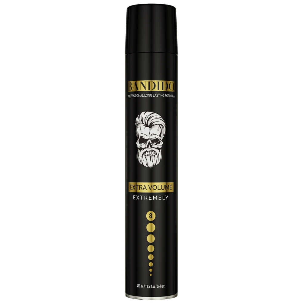 Bandido Cosmetics Bandido Juodas Plaukų lakas Extra Volume Extremely Plaukų lakas, 400ml