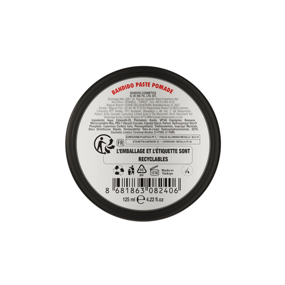 Bandido Cosmetics Bandido Paste Pomade Plaukų formavimo pasta, 125 ml