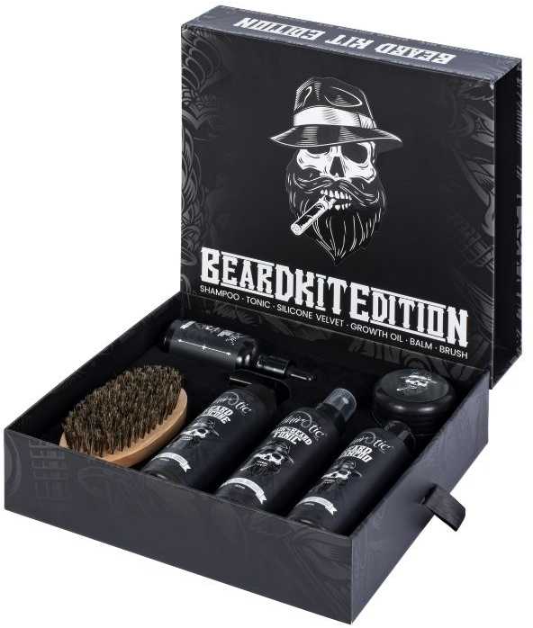 Hairotic Men Hairotic Beard kit Edition 6 in 1 Barzdos priežiūros rinkinys, 1vnt.