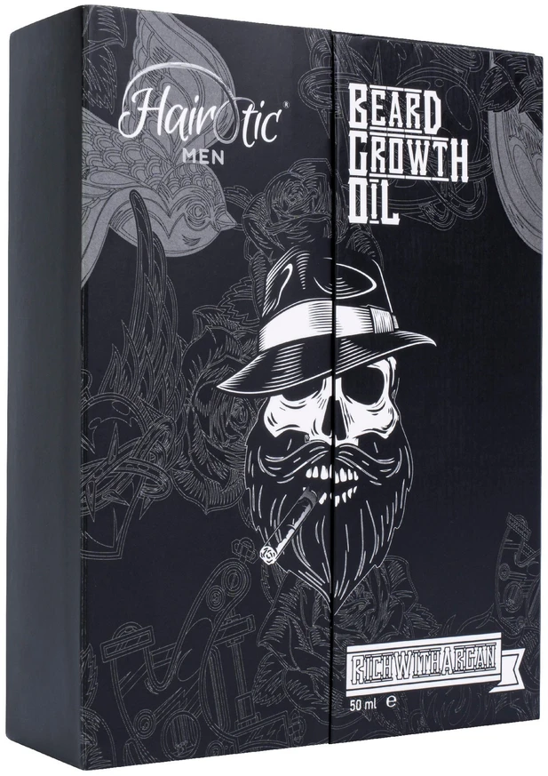 Hairotic Men Hairotic Beard Oil Barzdos aliejus magnetinėje dėžutėje, 50ml