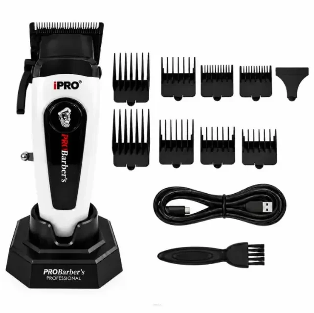 Ipro Probarbers iPRO Professional Hair Clipper Profesionali belaidė plaukų kirpimo mašinėlė S1095, Balta