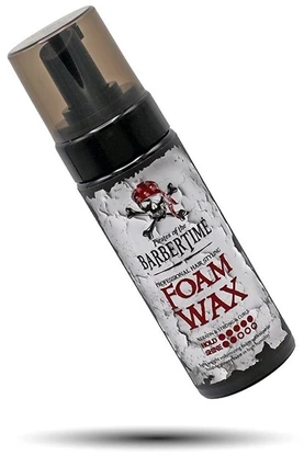 Pirates of the BARBERTIME Barbertime Foam Wax KERATIN & STRONG & CURLS Putų vaškas plaukams formuoti, 150 ml