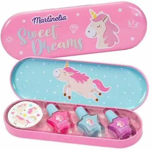 Aquarius MARTINELIA rinkinys manikiurui Little Unicorn, 3 nagų lakai įvairiu spalvu+ lipdukai