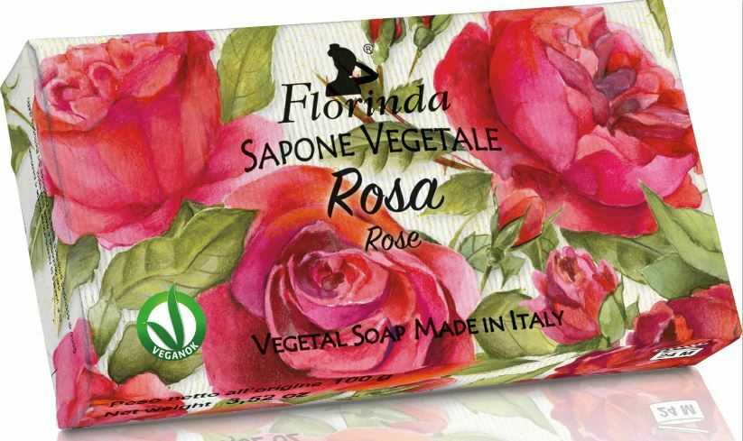 La Dispensa Florinda muilas augalinis, rankų darbo, parfumuotas, Rožių aromato, 100 g