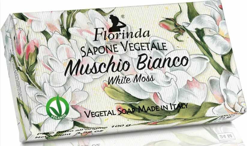 La Dispensa Florinda muilas augalinis, rankų darbo, parfumuotas, Baltojo muskuso aromato, 100 g
