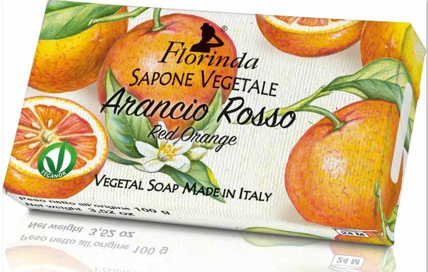 La Dispensa Florinda muilas augalinis, rankų darbo, parfumuotas, Raudonojo Apelsino aromato, 100 g