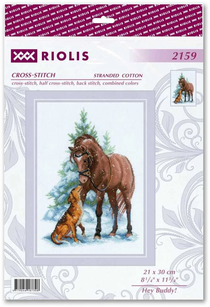 Riolis Kryželio siūlų rinkinys "Hey Buddy!" 21x30 SR2159
