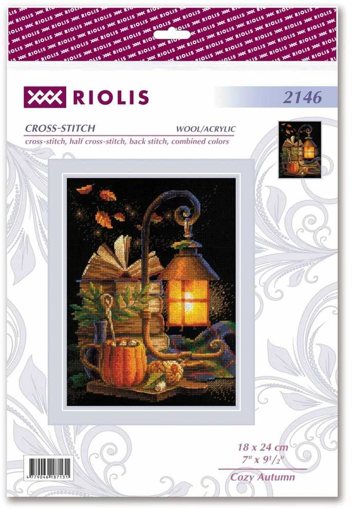 Riolis Kryželiu siuvinėjimo rinkinys Jaukus ruduo 18x24 SR2146