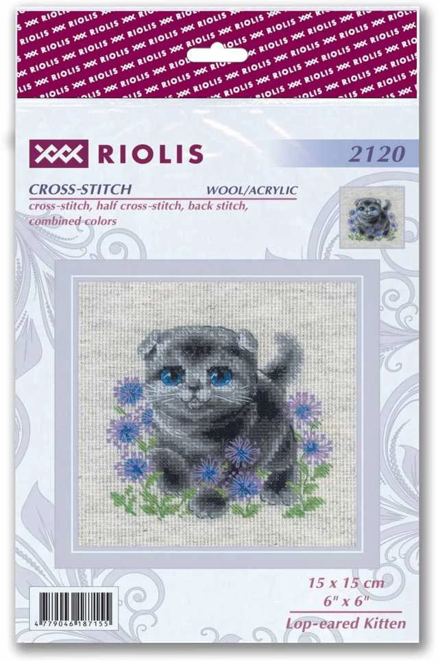 Riolis Kryželio siūlių rinkinys Ilgaausis kačiukas 15x15 SR2120