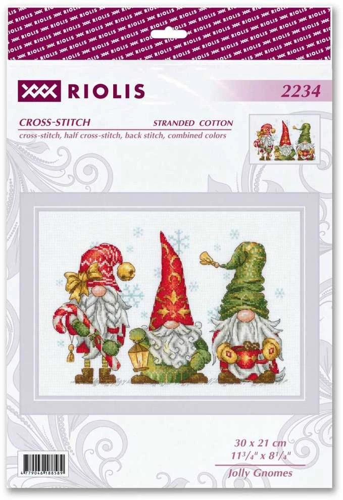 Riolis Kryželių siuvinėjimo rinkinys Linksmi nykštukai 30x21 SR2234
