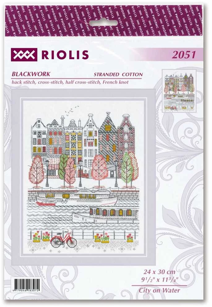 Riolis Kryželiu siuvinėjimo rinkinys Miestas ant vandens 24X30 SR2051