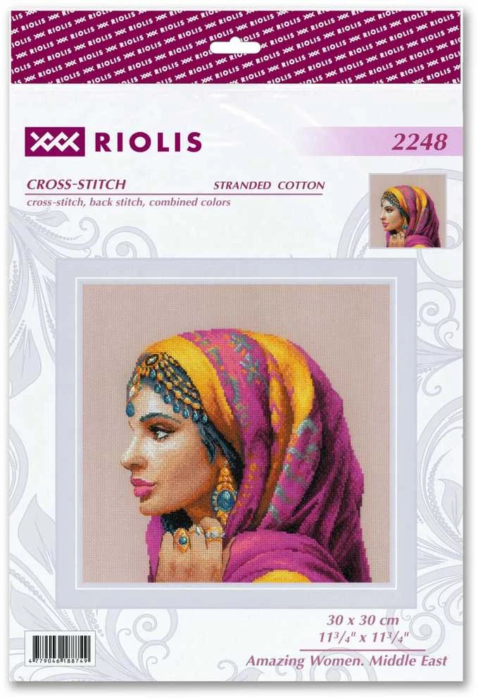 Riolis Kryželiu siuvinėjimo rinkinys „Nuostabios moterys. Artimieji Rytai“ 30x30 cm SR2248