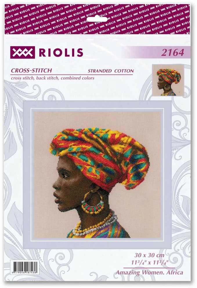 Riolis Kryželiu siuvinėjimo rinkinys "Nuostabios moterys. Afrika" 30x30 SR2164