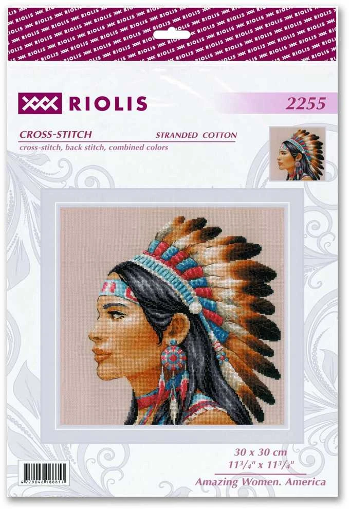 Riolis Kryželiu siuvinėjimo rinkinys "Amazing Women. America" 30x30 cm SR2255