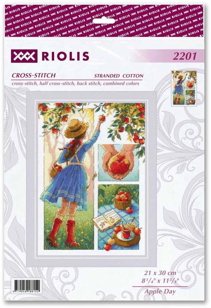 Riolis Siuvinėjimo kryželiu rinkinys "Apple day" 21x30 SR2201