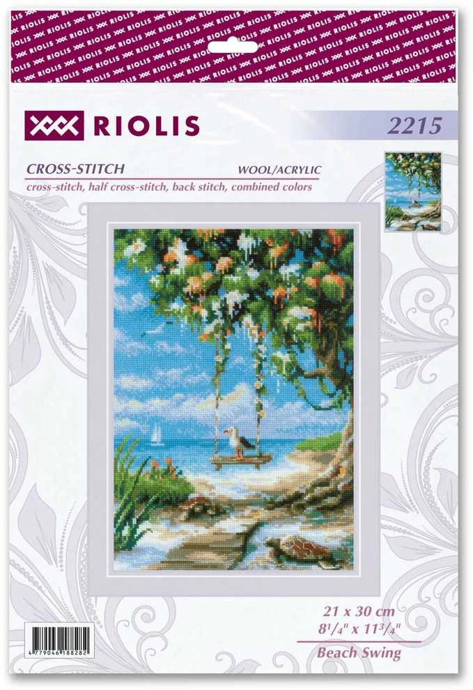 Riolis Siuvinėjimo kryželiu rinkinys "Paplūdimio sūpynės" 21x30 SR2215
