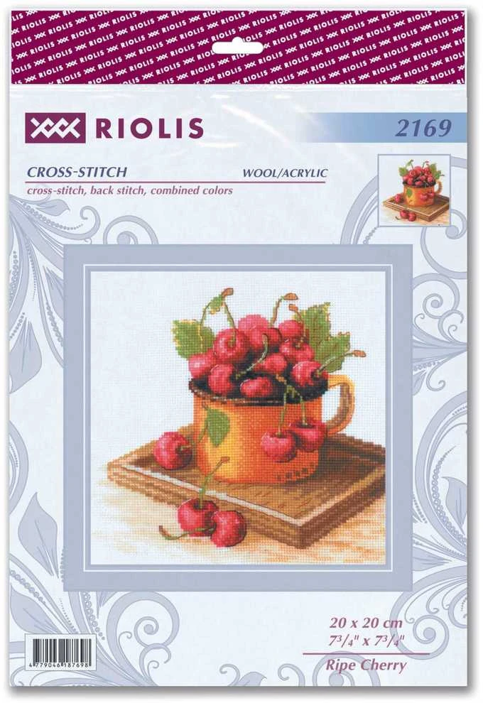 Riolis Siuvinėjimo kryželiu rinkinys "Prinokusi vyšnia" 20x20 SR2169