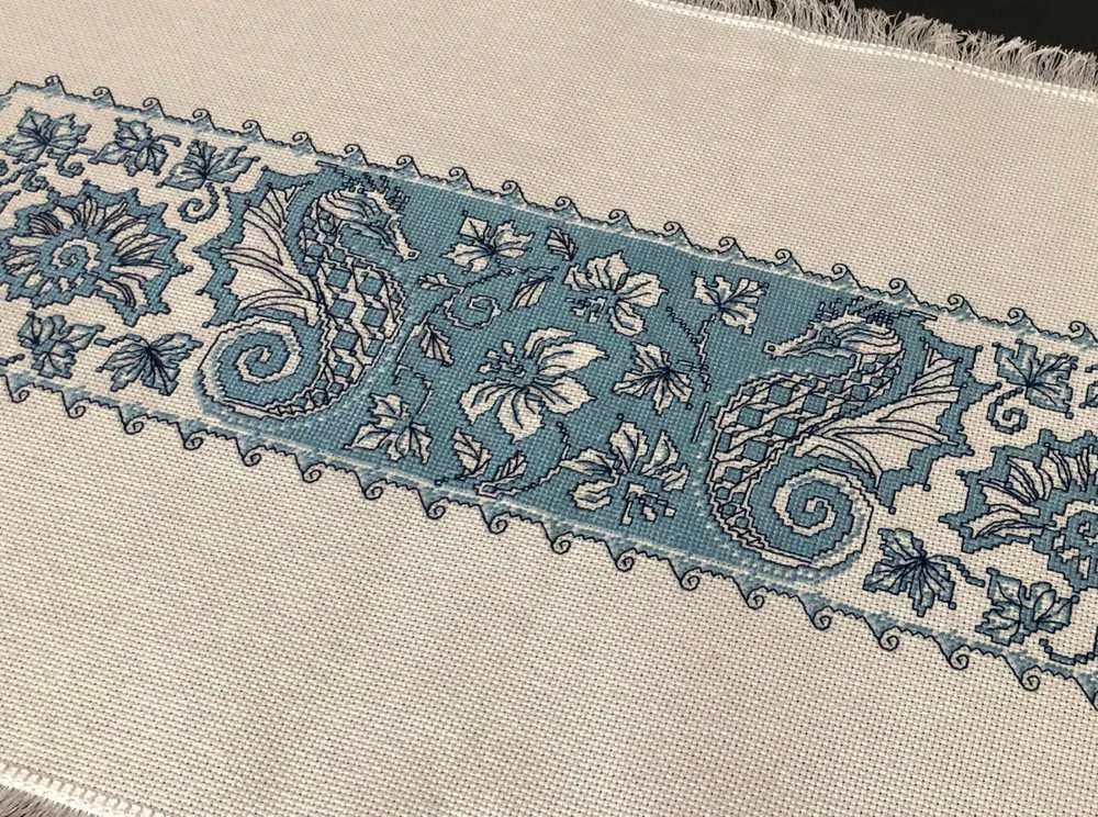 Table Topper / Pannel Sea Horse siuvinėjimo rinkinys iš RIOLIS Nr.: 1703