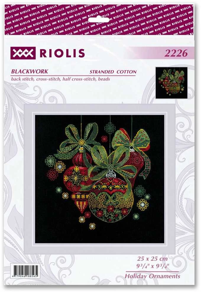 Riolis Kryželiu siuvinėjimo rinkinys Holiday Ornaments 25x25 SR2226