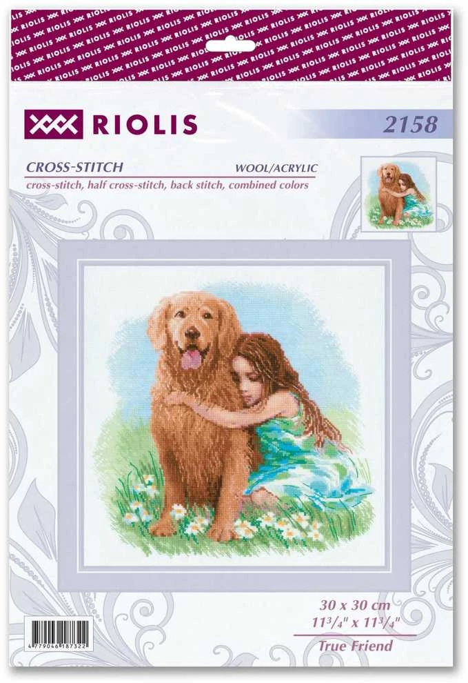 Riolis Siuvinėjimo kryželiu rinkinys "Tikras draugas" 30x30 SR2158