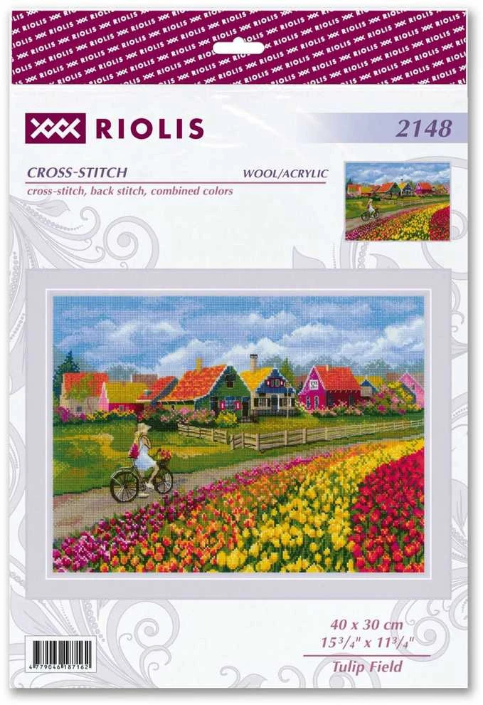Riolis Kryželiu siuvinėjimo rinkinys „Tulpių laukas“ 40x30 SR2148