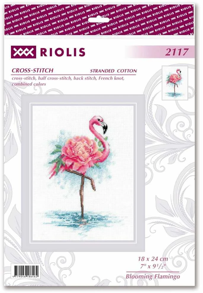 Riolis Siuvinėjimo rinkinys Žydintis flamingas 18x24 SR2117