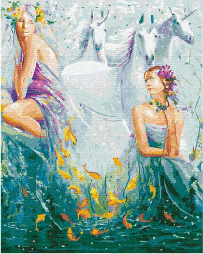 Tapyba pagal skaičius Jūrų nimfos 40x50 cm