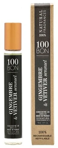 100 Bon Ginger and Vetiver Sensual Vanduo kvepiantys unisex kvepalai 15 ml Miniatiūriniai unisex kvepalai
