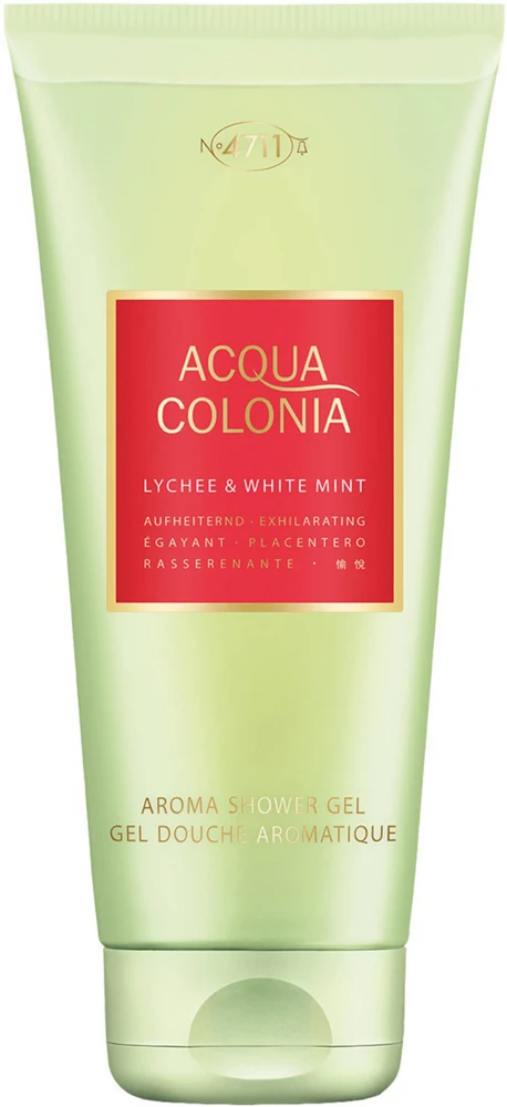 4711 Acqua Colonia Lychee & Baltas Mint Moisturizing Dušo želė Body All Skin Types, 200 ml