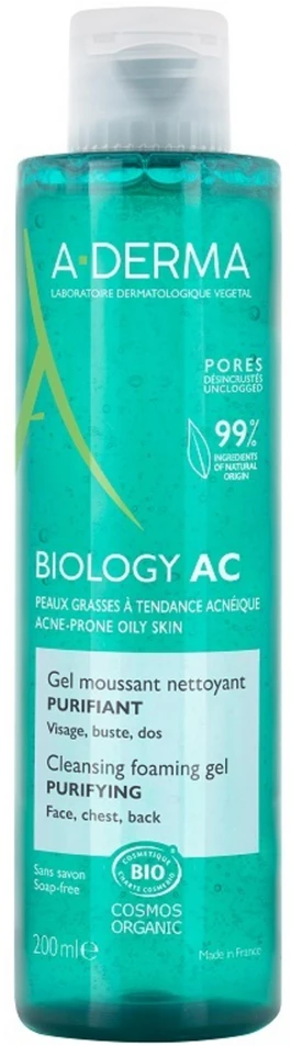 A-Derma Biology AC valomasis putojantis gelis valomasis gelis