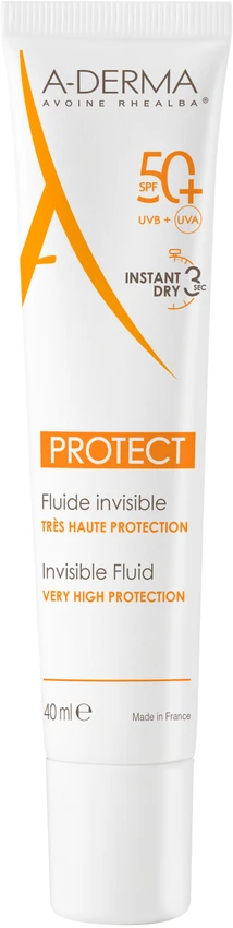 "A-derma Protect Fluid 50+" apsauga nuo UV spindulių 40ml