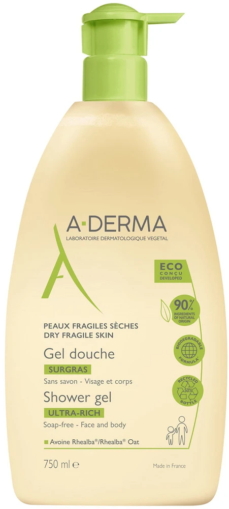 A-Derma Ultra-Rich Dušo želė, 750 ml