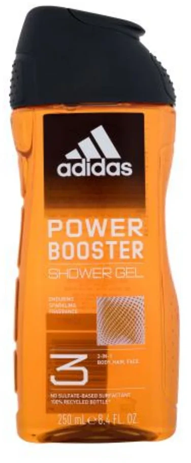 Adidas Power Booster Cleanses Dušo želė kūnui, veidui ir plaukams, visiems odos tipams, 250 ml