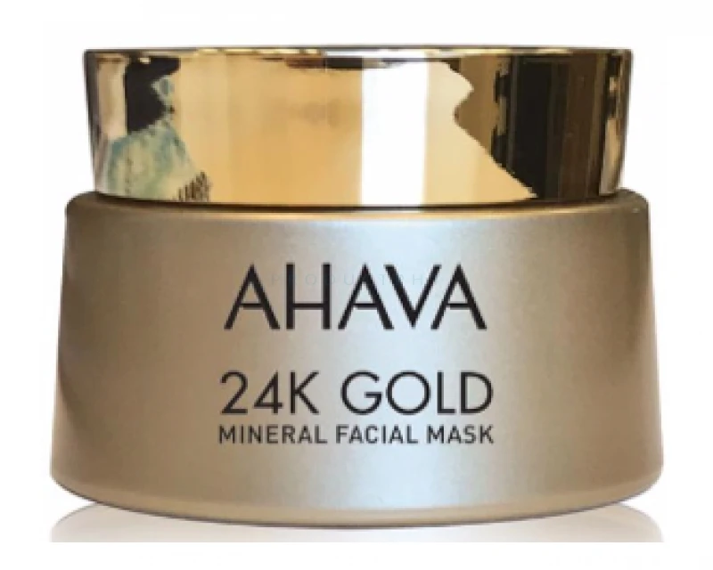 AHAVA 24K Gold Mineral Mud Mask aukso mineralinė purvo kaukė, 50 ml