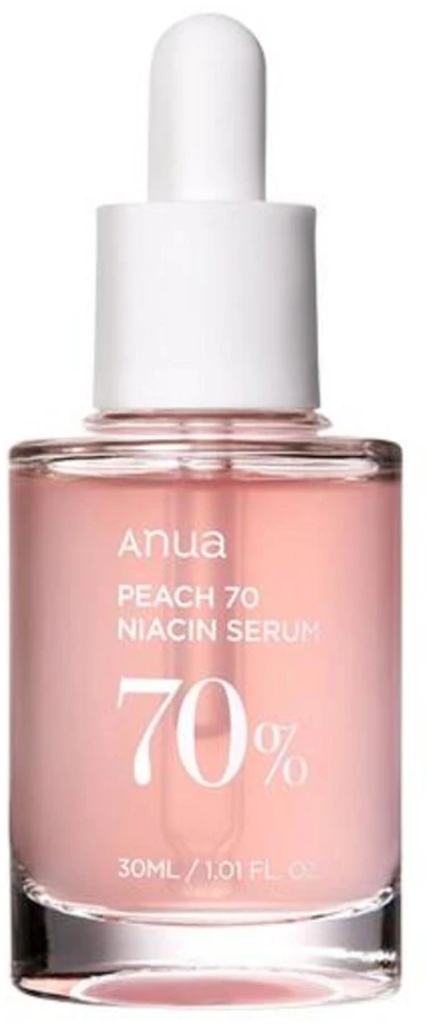 Anua Peach 70 Niacin Serum Šviesinantis veido serumas su persikų ekstraktu ir niacinamidu, 30 ml