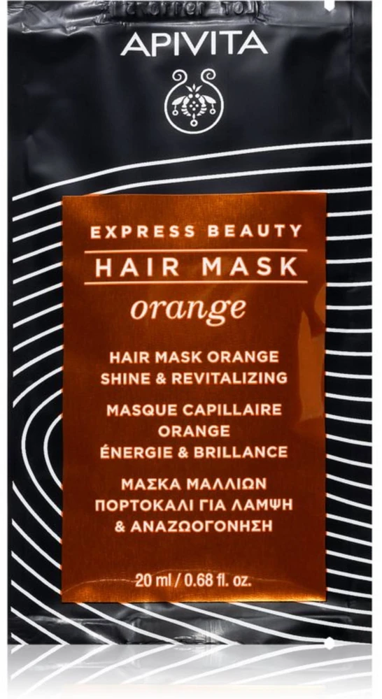 Apivita Oranžinis Hair Treatment Kreminis Mask Revitalizing, 20 ml