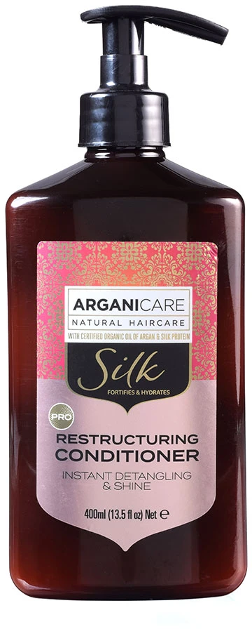 Arganicare Silk Protein Hair Conditioner Detangling & maitininantis, 400 ml