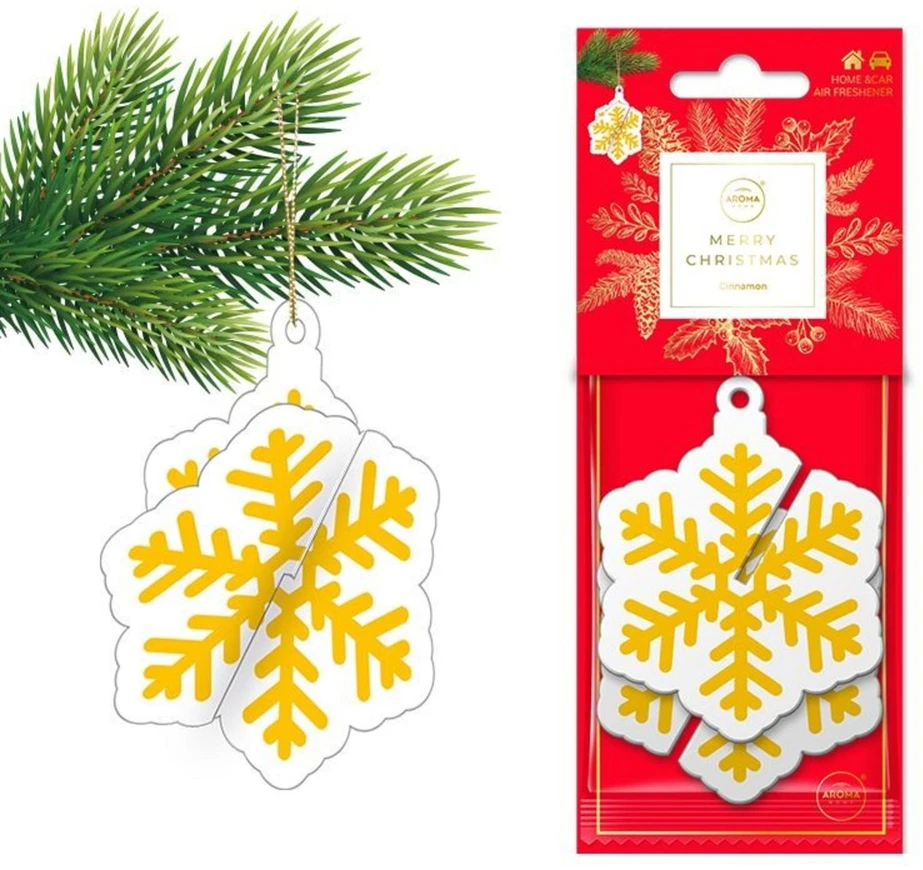 La Casa de los Aromas Aroma Car, Xmas 3D Snowflake, Cinnamon, Room Air Freshener Unisex