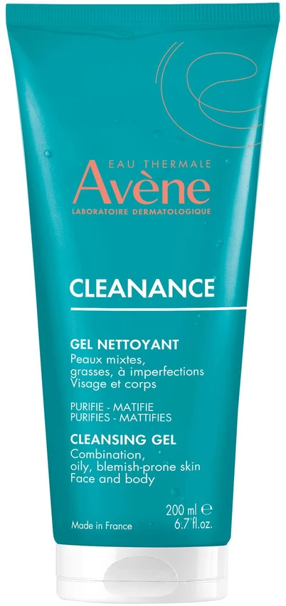 "Avéne Cleanance Gel Nettoyant Purifiant" valomasis matinio efekto gelis be muilo skirtas riebiai odai prižiūrėti 200ml